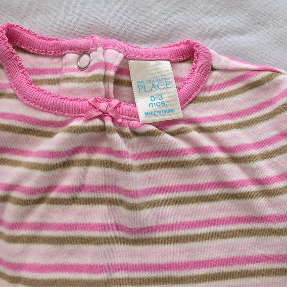 Newborn 0-3 mo Pink & Yellow Onsies-Lot of 6 - Picture 4 of 8